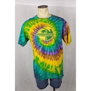 Jimmy Buffett Shirt Mens L Rainbow Tie Dye Workin' n' Playin' 2015 Concert Tour